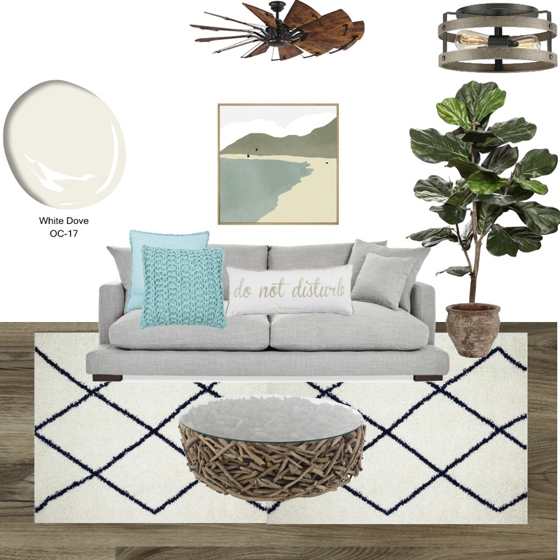 Lakehouse Living Room w/grey ceiling fan Mood Board by memphisbelletn on Style Sourcebook