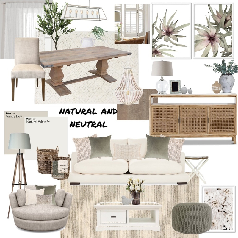 Natural and neutral Mood Board by Vicki Doidge Designs on Style Sourcebook