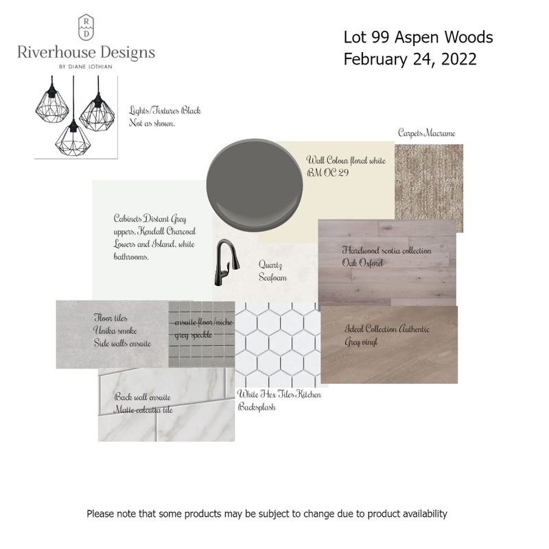 Lot 99 Interior Visual Board Mood Board by Riverhouse Designs on Style Sourcebook