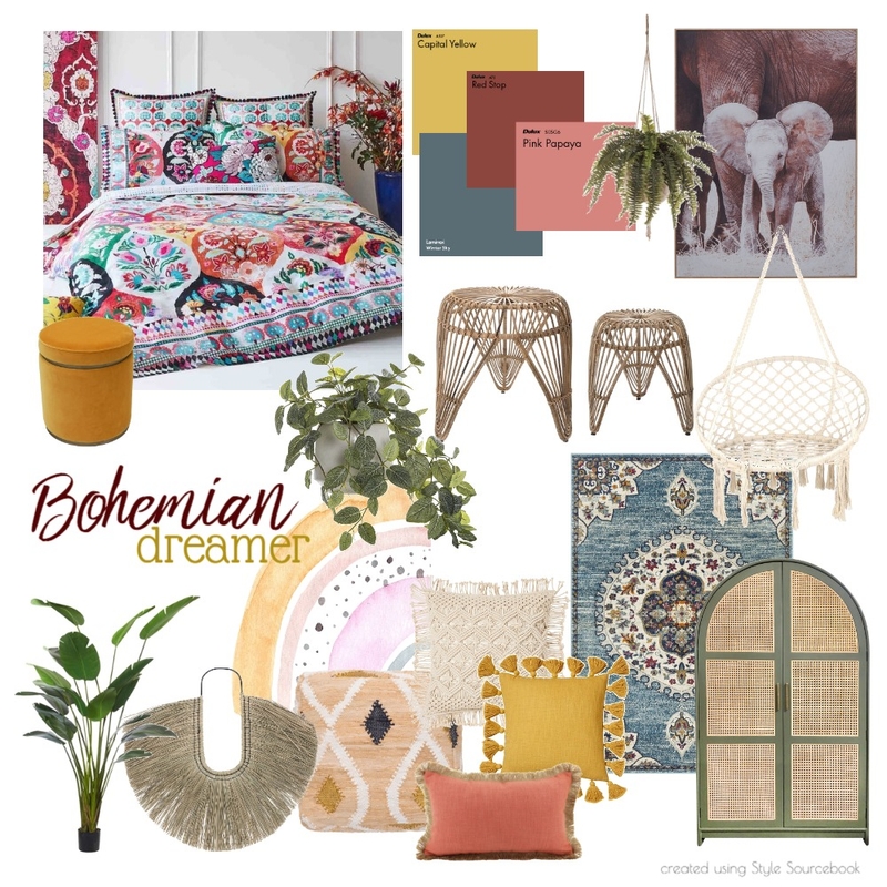 Bohemian dreamer Mood Board by sarahmareeb on Style Sourcebook