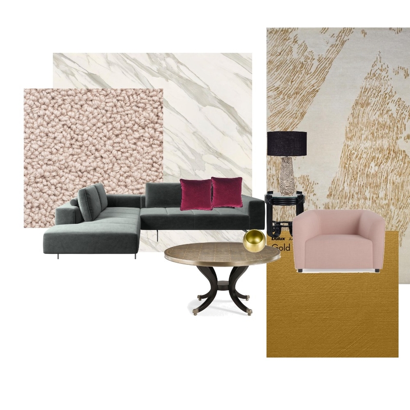 Pink/Black/Gold - Living Mood Board by sleizzzx on Style Sourcebook