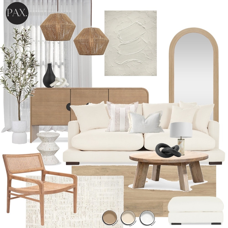 Neutral Living Room Mood Board by PAX Interior Design on Style Sourcebook