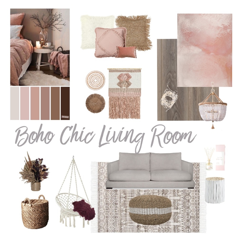 Boho Chic Living Room Mood Board by sdwhitmire on Style Sourcebook