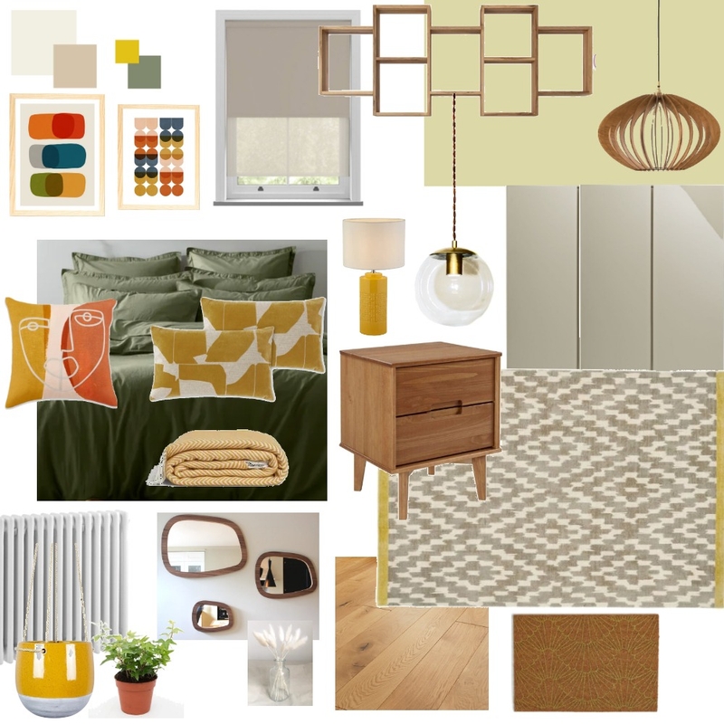 Mid Century bedroom Mood Board by Coosh Interiors on Style Sourcebook