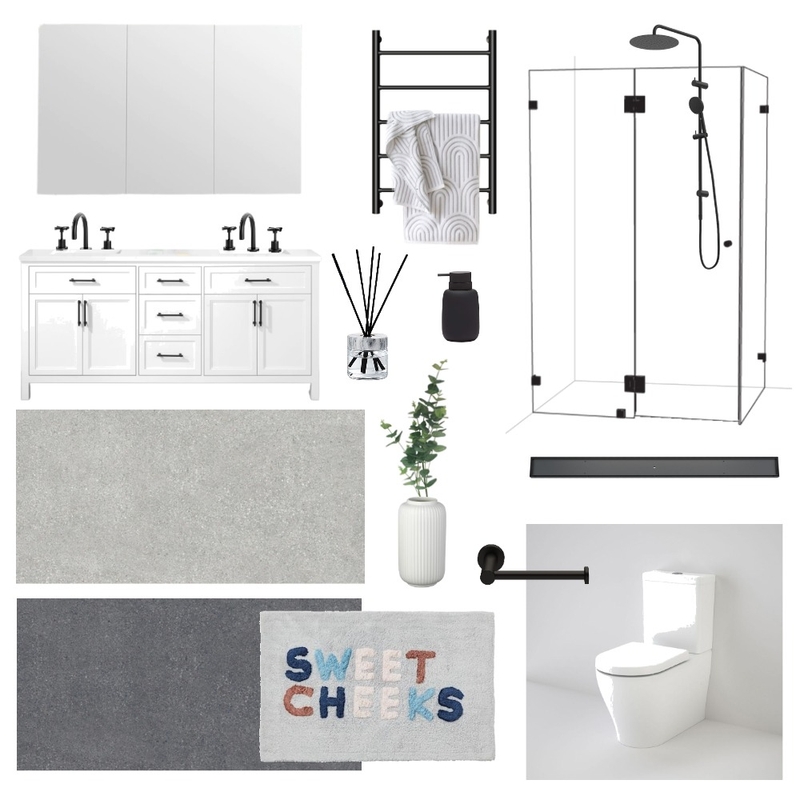 Monochrome Magic Bathroom Mood Board by RelmResidential on Style Sourcebook