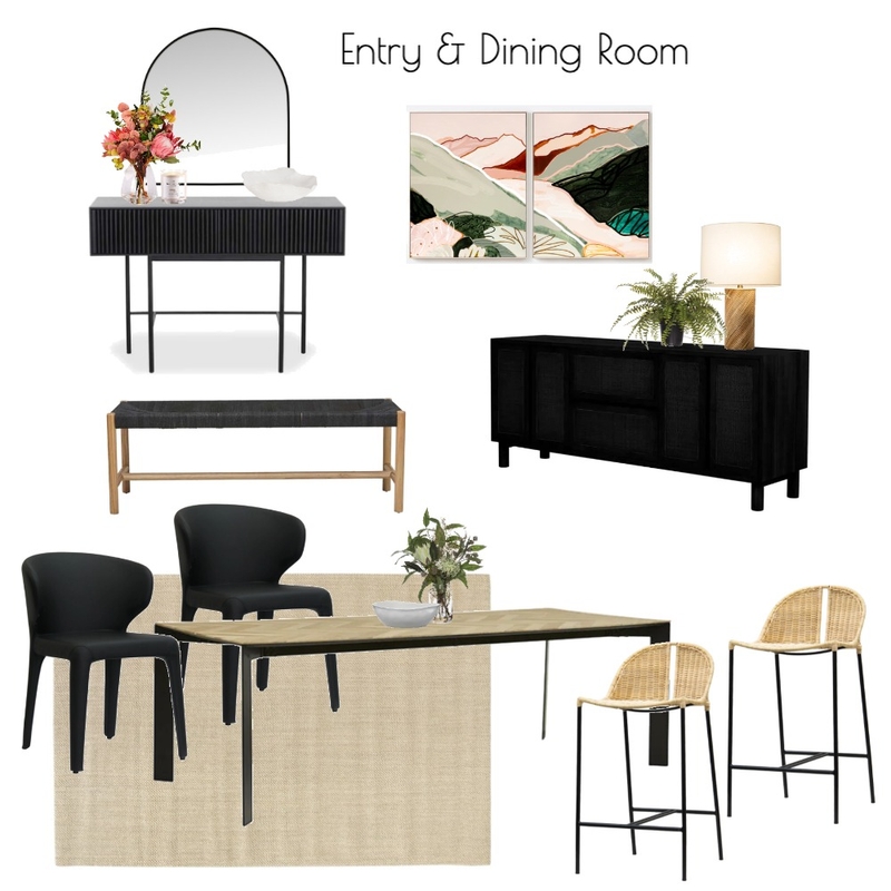 Entry and Dining Room Mood Board by Kristina Evans Interior Design on Style Sourcebook