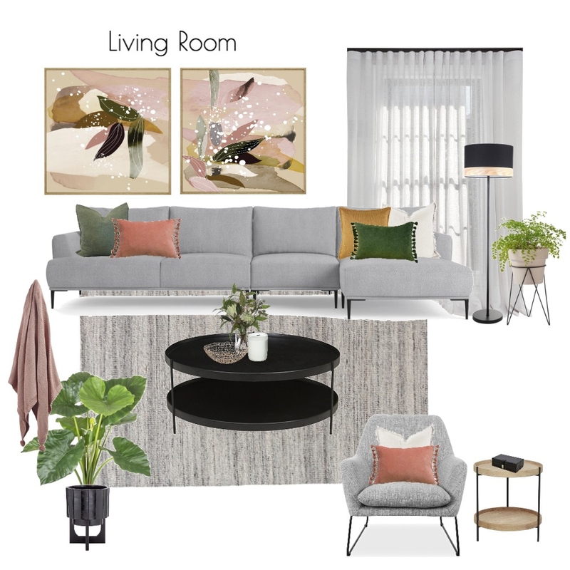 Living Room Mood Board by Kristina Evans Interior Design on Style Sourcebook