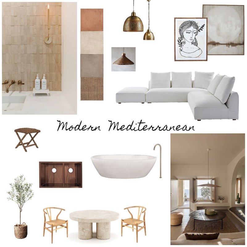 Modern Mediterranean Mood Board by Angie Lambert on Style Sourcebook