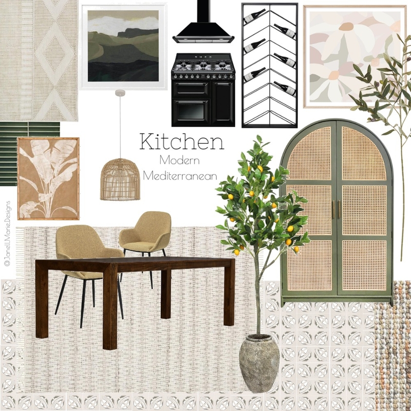 Modern Mediterranean Kitchen Mood Board by JanellMarie on Style Sourcebook
