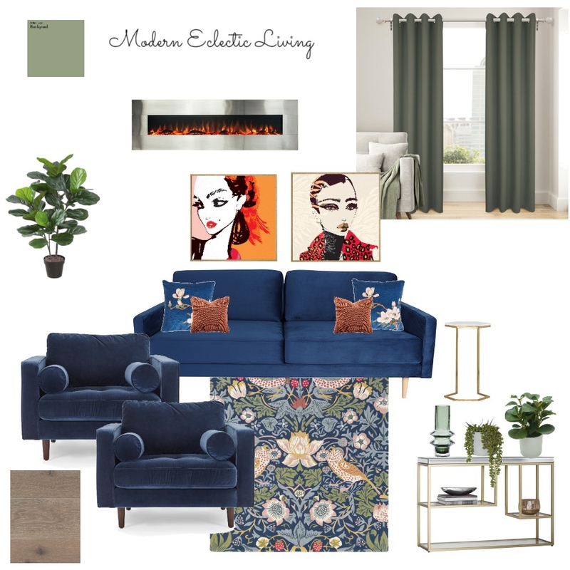 Modern Eclectic Living Room Mood Board by vanessatdesigns on Style Sourcebook