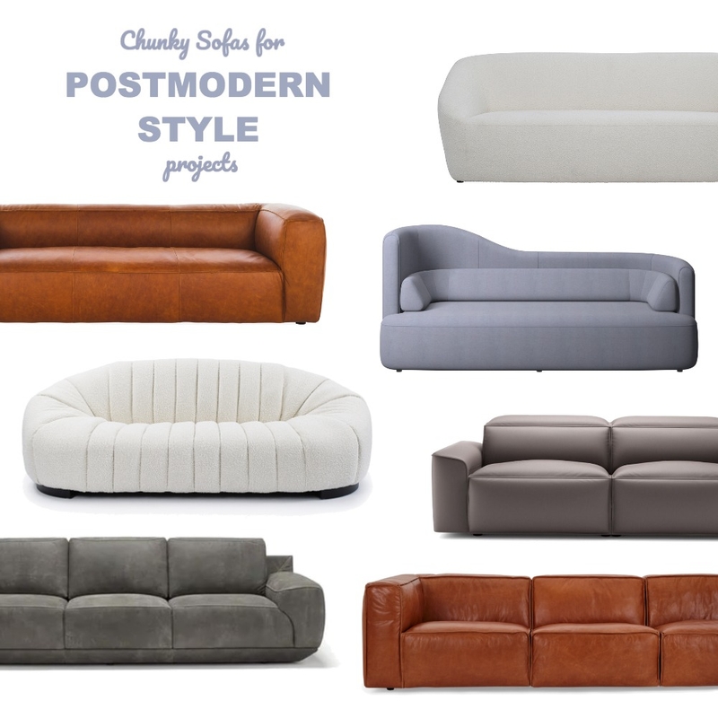 Chunky sofas for Postmodern Style Projects Mood Board by Design Decor Decoded on Style Sourcebook