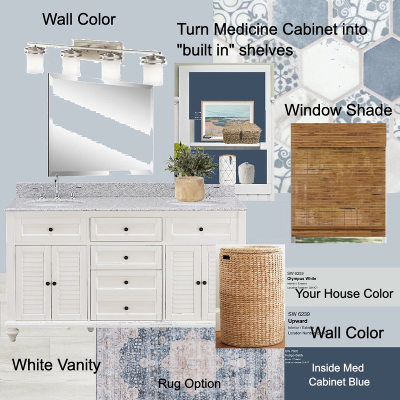 Wilkinson White Vanity Option Mood Board by jamie@familystyledesignco.com on Style Sourcebook