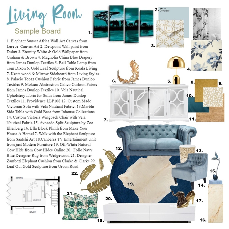 Assignment 9 Living Room Mood Board by Janine Lee on Style Sourcebook