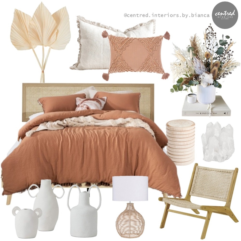 Warm Autumn Bedroom Mood Board by Centred Interiors on Style Sourcebook