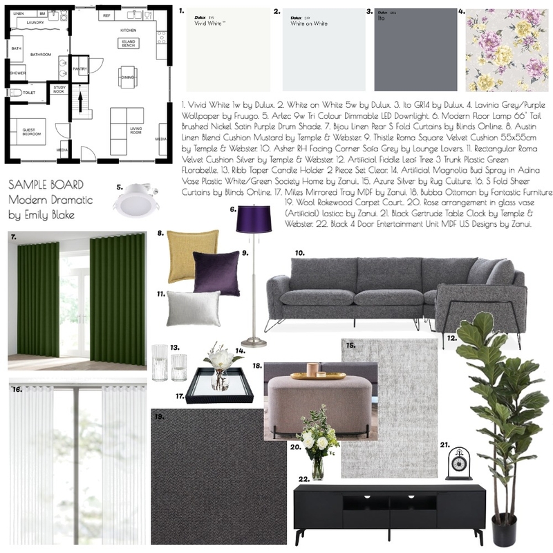 Sample Board Mood Board by Emjay Blake on Style Sourcebook