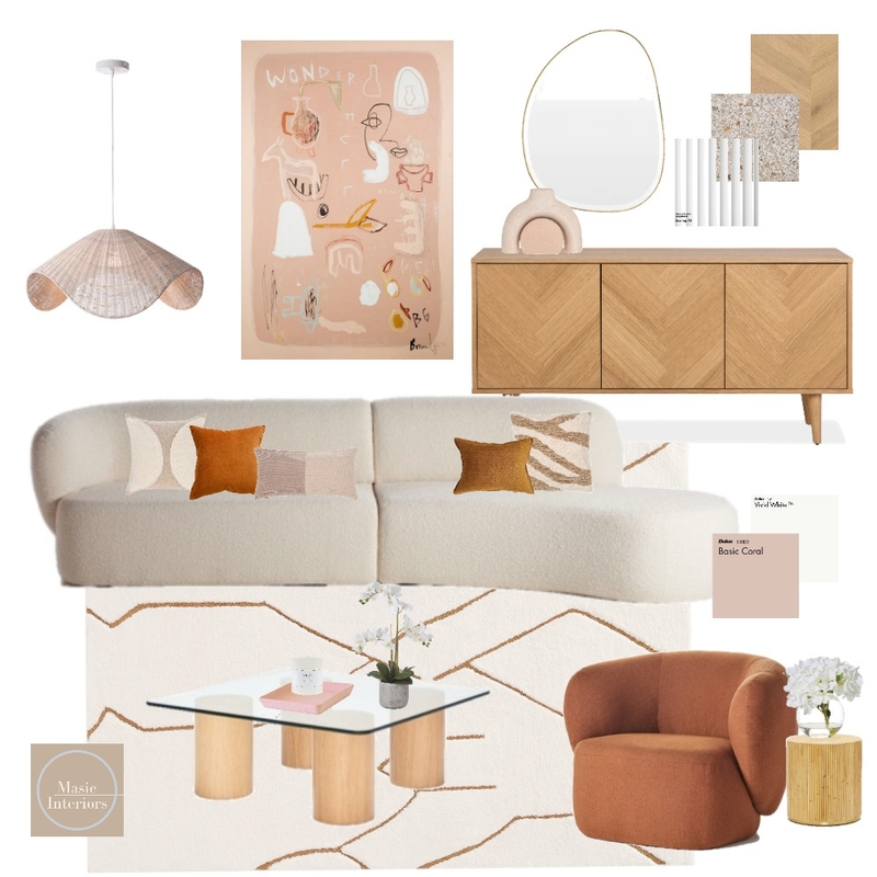 Minimal Modern Living Mood Board by Masie Interiors on Style Sourcebook