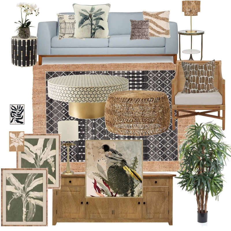 Modern British Colonial Living Room Mood Board by RowenaB on Style Sourcebook