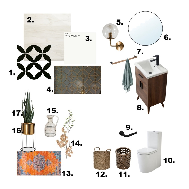 Module 9 Water Closet Mood Board by Trena Laine on Style Sourcebook