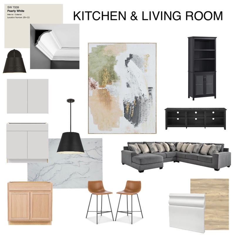 Kitchen & Living Modern Mood Board by Mary Helen Uplifting Designs on Style Sourcebook