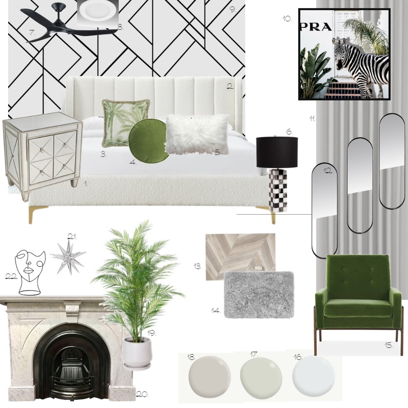 MASTER BEDROOM SAMPLE BOARD. Mood Board by teresa arena on Style Sourcebook