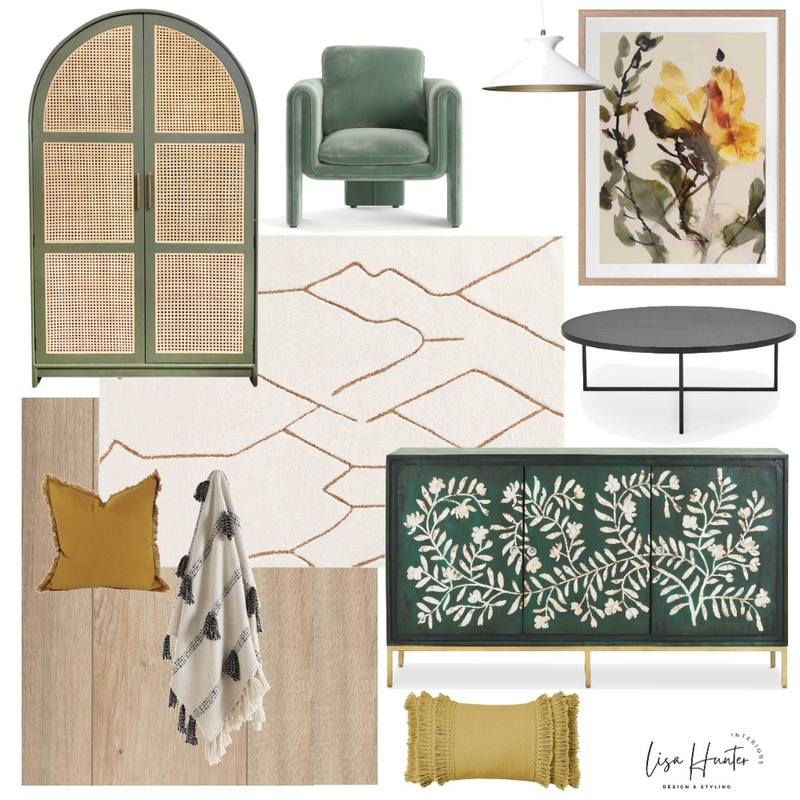 Green Modern Living Room Mood Board by Lisa Hunter Interiors on Style Sourcebook