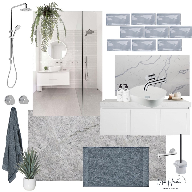 Modern Classic Bathroom - Blue Mood Board by Lisa Hunter Interiors on Style Sourcebook