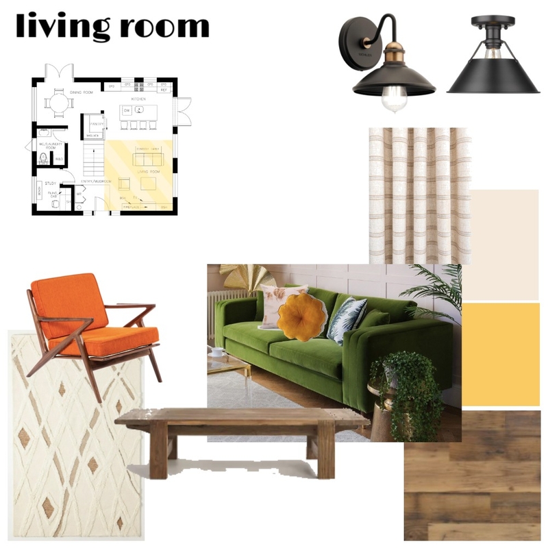 Module 9: Living Room Mood Board by CaseyJP on Style Sourcebook