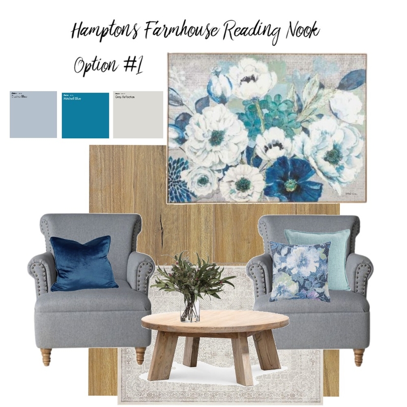 Hamptons Farmhouse Reading Nook #4 Mood Board by Styled By Lorraine Dowdeswell on Style Sourcebook