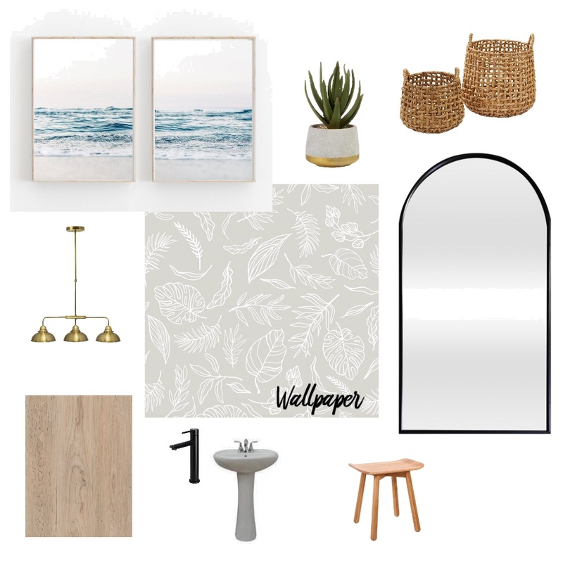 Powder Room Redesign Mood Board by Studio 44 Design Co. on Style Sourcebook