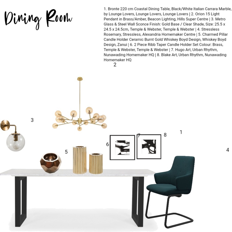 Art deco dining room Mood Board by SF on Style Sourcebook