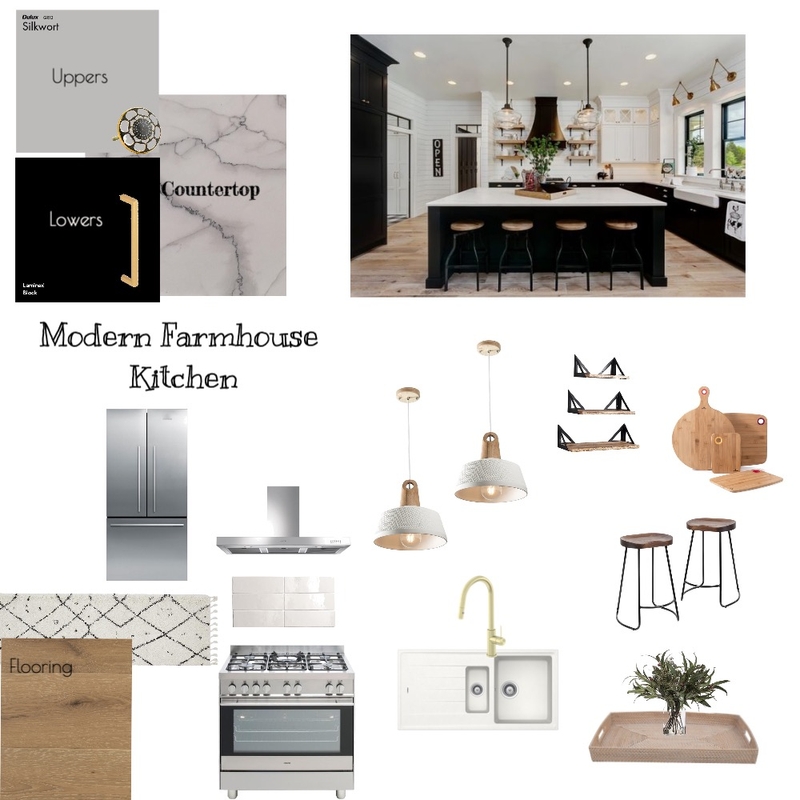 Modern Farmhouse Interior Design Mood Board by DeeStyles