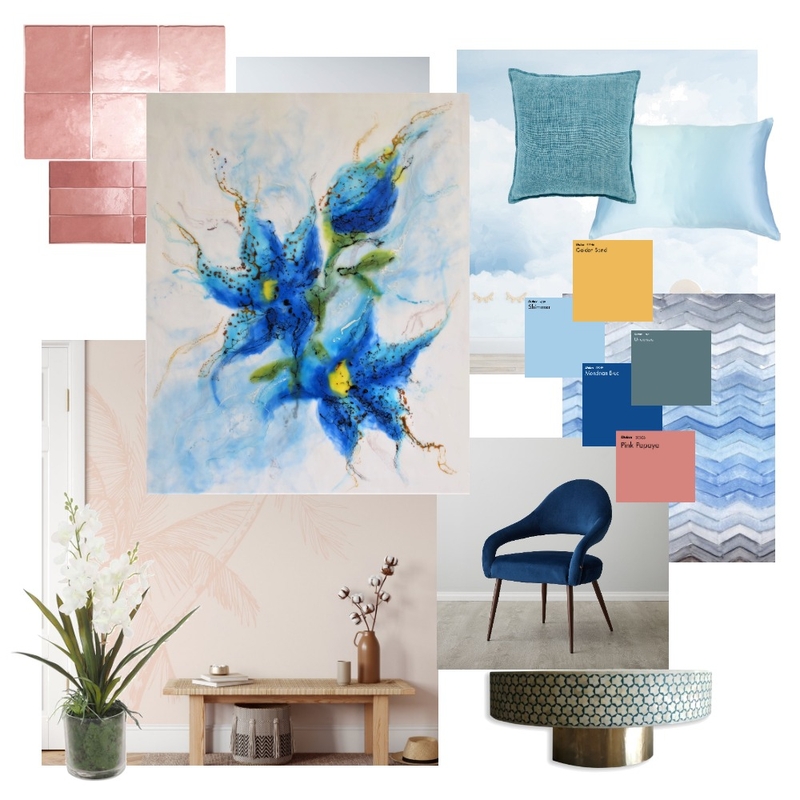 Patel Blue and pink Mood Board by andrea.moser@bigpond.com on Style Sourcebook