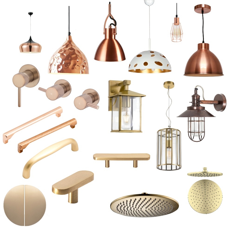 Copper & Brass Mood Board by Our Peninsula Build on Style Sourcebook