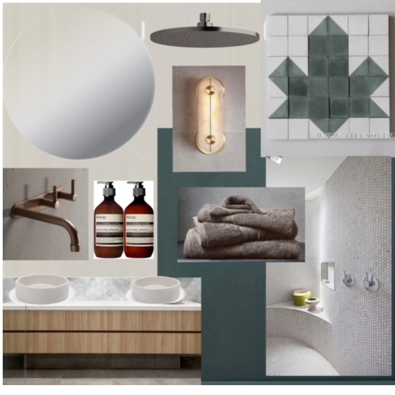 Green Bathroom Mood Board by Stapleford Interiors on Style Sourcebook
