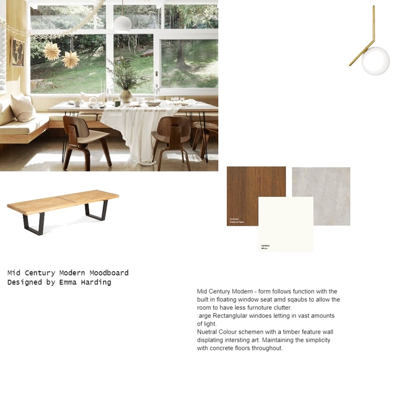 Mid Century Modern Mood Board by ejh on Style Sourcebook