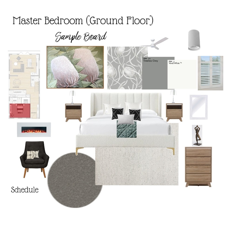 Master Bedroom Sample Board Mood Board by PaulineHenderson on Style Sourcebook