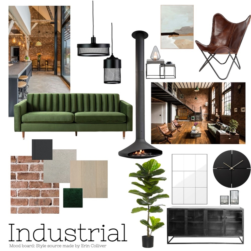 Industrial Mood Board Mood Board by erincolliver on Style Sourcebook
