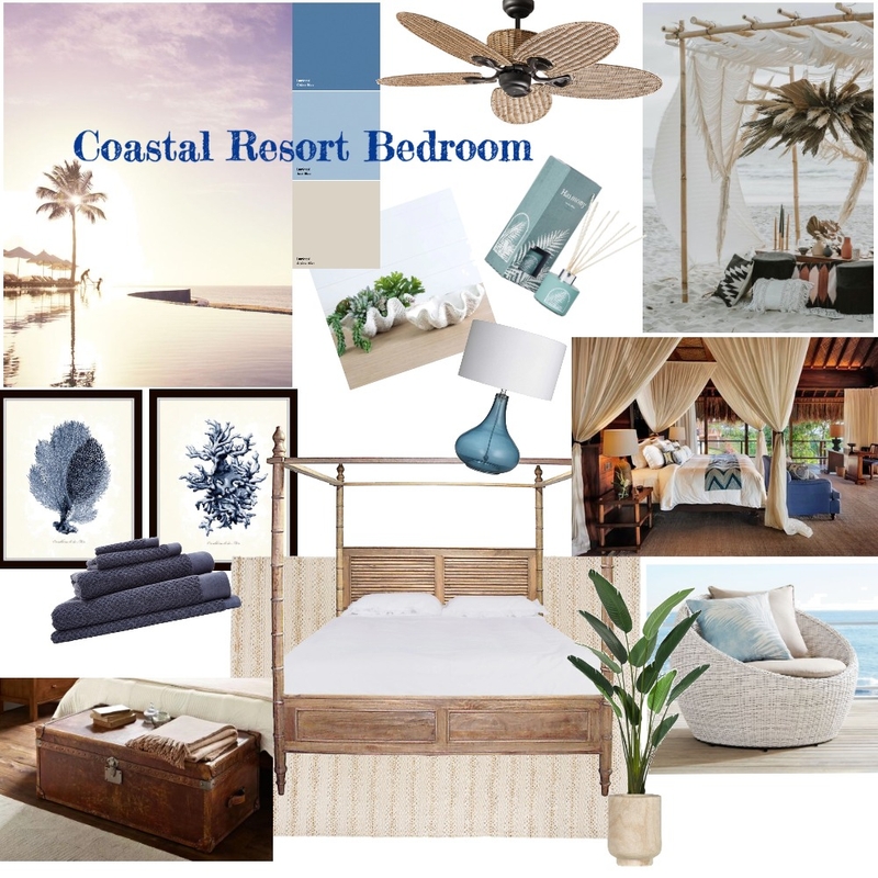 coastal resort style bedrrom Mood Board by sophiasun on Style Sourcebook
