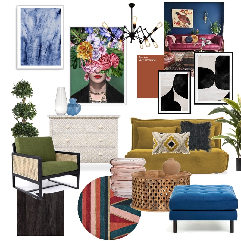 Eclectic Living Room Mood Board by Gloria D'Olimpio on Style Sourcebook