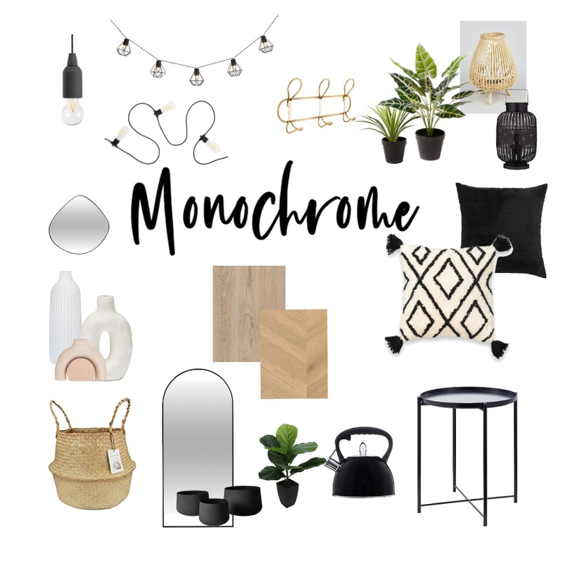 Monochrome Mood Board by mymoderndollshouse on Style Sourcebook