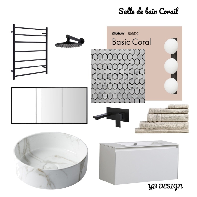 Salle de bain Corail Mood Board by FREEAZUR YB DESIGN on Style Sourcebook