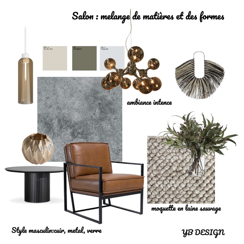 salon en cuir Mood Board by FREEAZUR YB DESIGN on Style Sourcebook