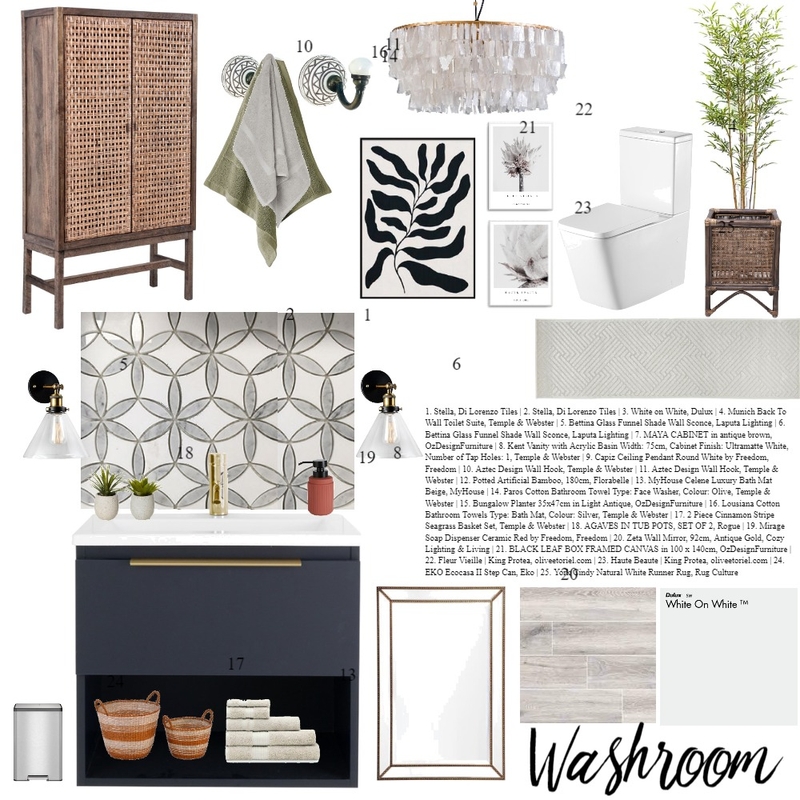 washroom Mood Board by alessiat on Style Sourcebook