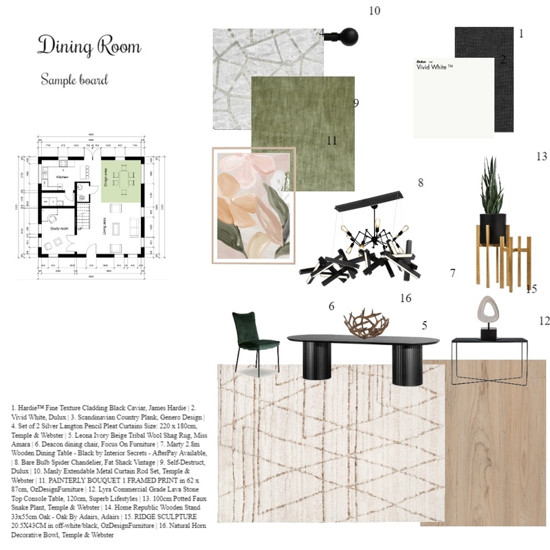 assignment 10-Dining room Mood Board by zahrabedi on Style Sourcebook