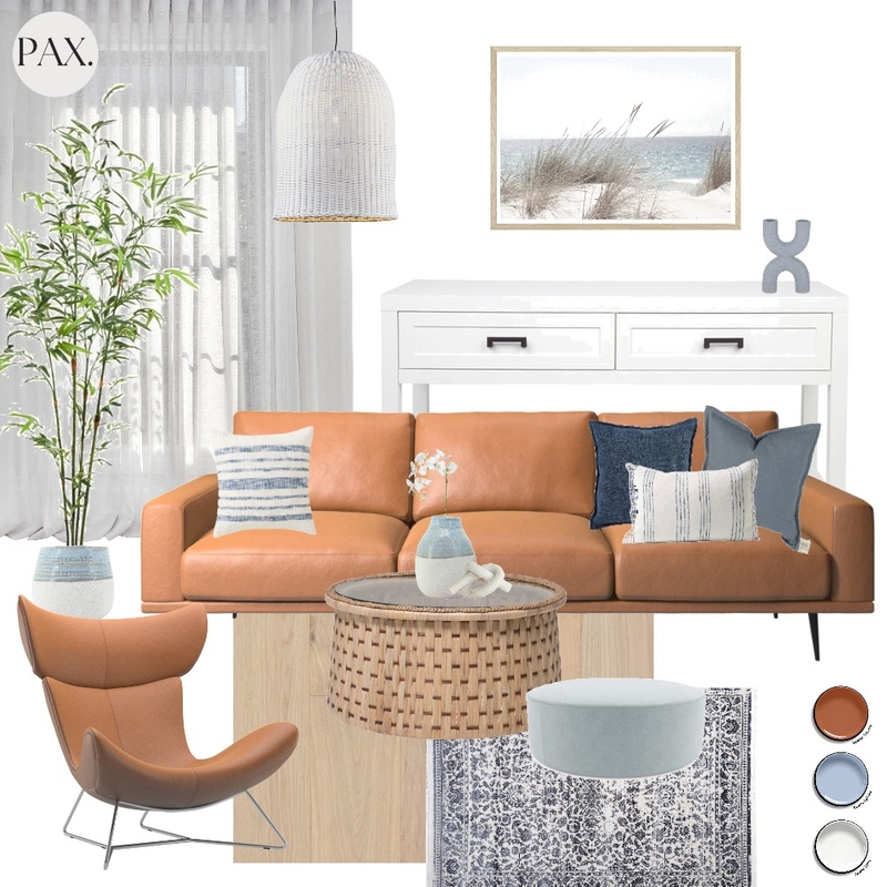 Blue & Tan Living Room Mood Board by PAX Interior Design on Style Sourcebook