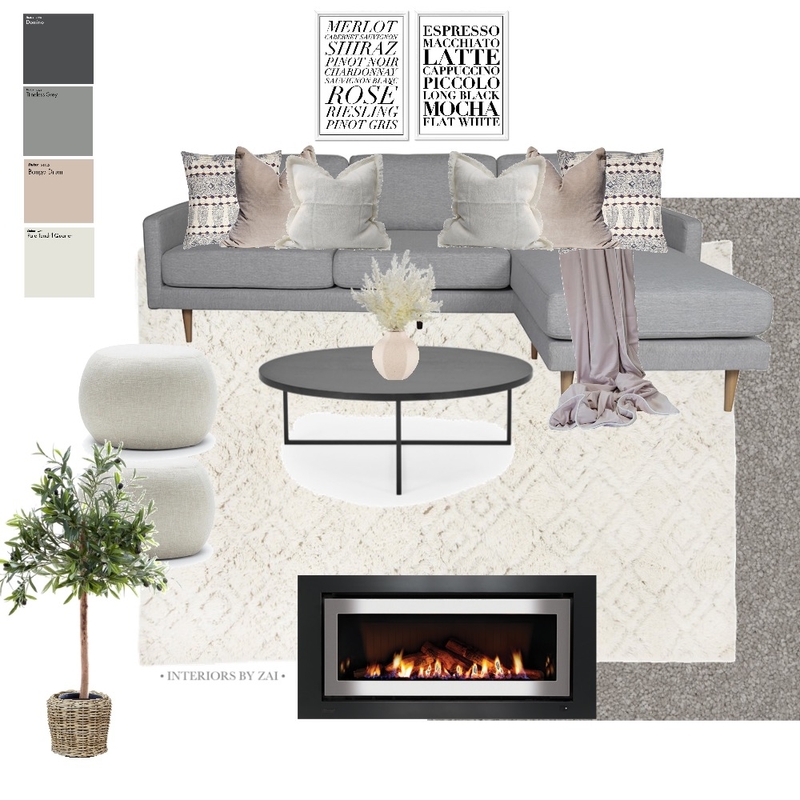 Calm modern living room Mood Board by Interiors By Zai on Style Sourcebook