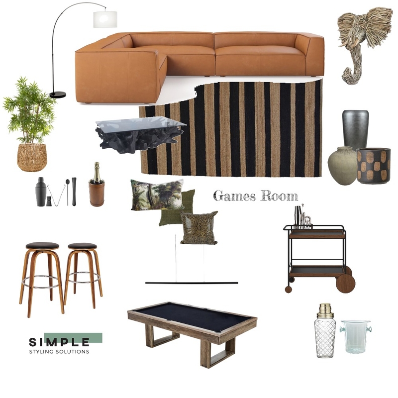 Hope Island Games Room Mood Board by Simplestyling on Style Sourcebook