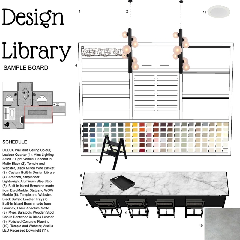 Design Library Mood Board by sgeneve on Style Sourcebook