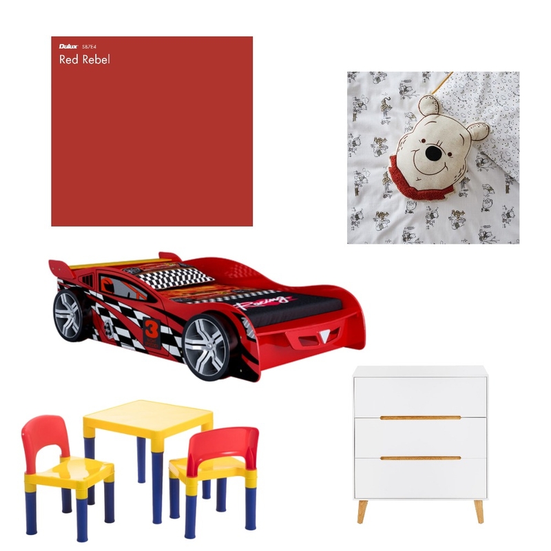 Red Themed Kid's Room Mood Board by Latitude on Style Sourcebook