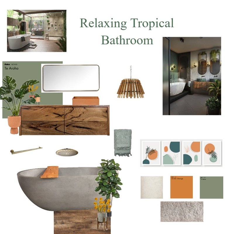 tropical bathroom Mood Board by Amatos21 on Style Sourcebook